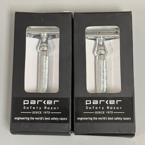 Parker Safety Razor 99R NIB lot of 2 with 2 boxes of razors 5blades In each box